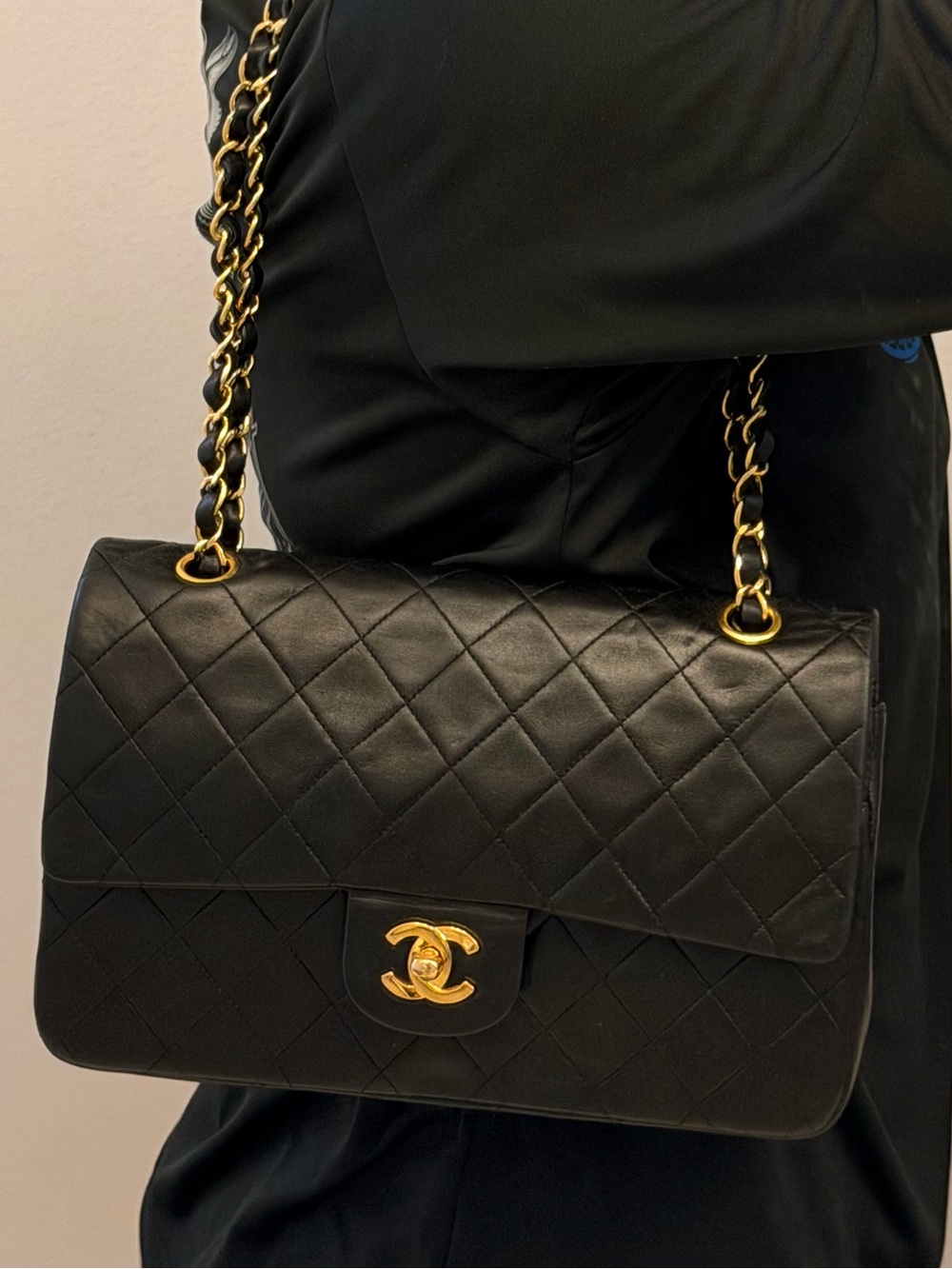 Vintage Chanel Medium Double Flap Lamb Skin